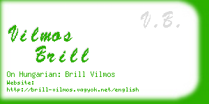 vilmos brill business card